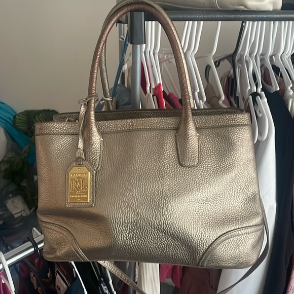Ralph Lauren Bag COLOR IS A METALLIC TYPE OF COLOR CLOSE TO GOLD - Picture 1 of 6